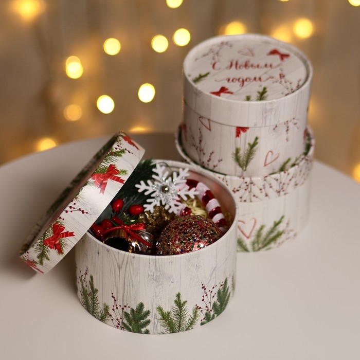 Набор коробок 3 в1 Набор коробок 3 в1 "С Новым годом" 16 х 10, 14 х 9, 13 х 8,5 см