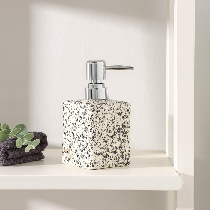 Дозатор для жидкого мыла Доляна «Гранит», 360 мл, цвет белый Дозатор для жидкого мыла Доляна «Гранит», 360 мл, цвет белый