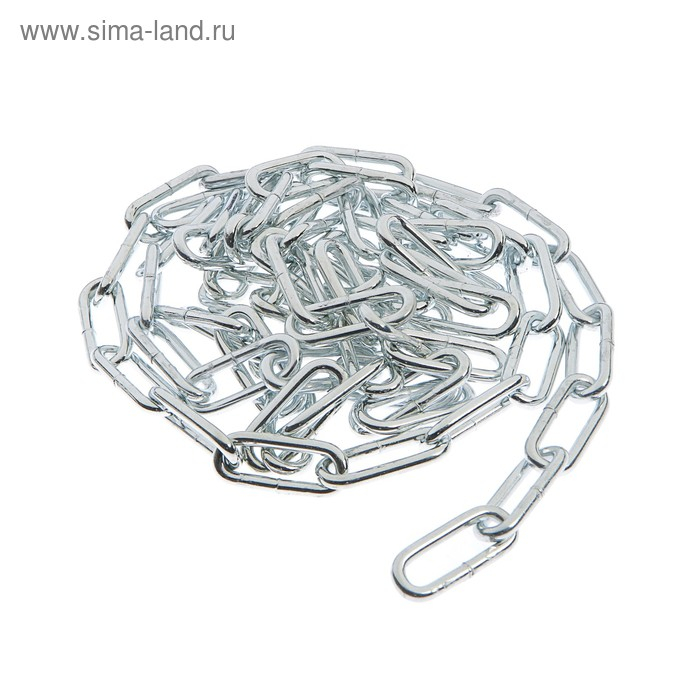 Цепь длиннозвенная ТУНДРА krep, DIN763, диаметр 6 мм, сварная, оцинкованная, 3 м Цепь длиннозвенная ТУНДРА krep, DIN763, диаметр 6 мм, сварная, оцинкованная, 3 м
