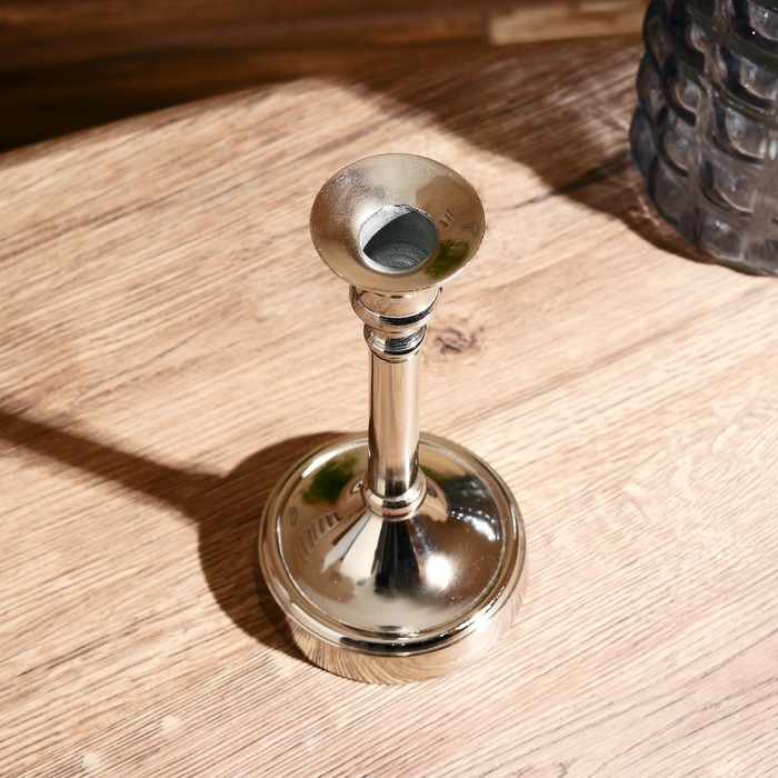 Подсвечник алюминий Подсвечник алюминий "Успех" на 1 свечу 9х9х19 см