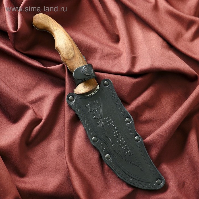 Нож кавказский, туристический Нож кавказский, туристический "Печенег" с ножнами, сталь - 40х13, вощеный орех, 14 см