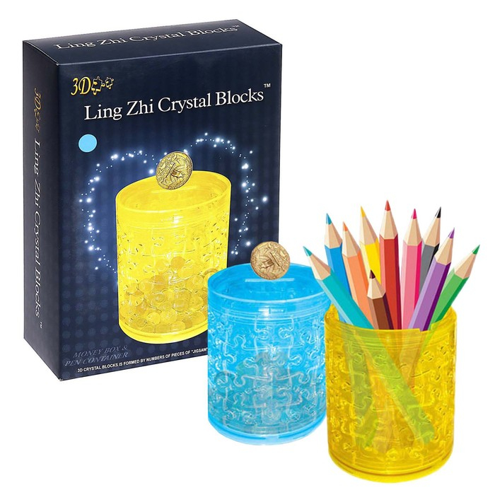 Пазл 3D кристаллический «Карандашница», 51 деталь, цвета МИКС Пазл 3D кристаллический «Карандашница», 51 деталь, цвета МИКС