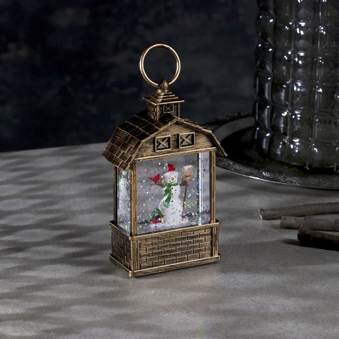 Светодиодная фигура «Фонарь со снеговиком» 7.5 × 14 × 4.2 см, пластик, блёстки, батарейки AG13х3 (в комплекте), свечение тёплое белое Светодиодная фигура «Фонарь со снеговиком» 7.5 × 14 × 4.2 см, пластик, блёстки, батарейки AG13х3 (в комплекте), свечение тёплое белое