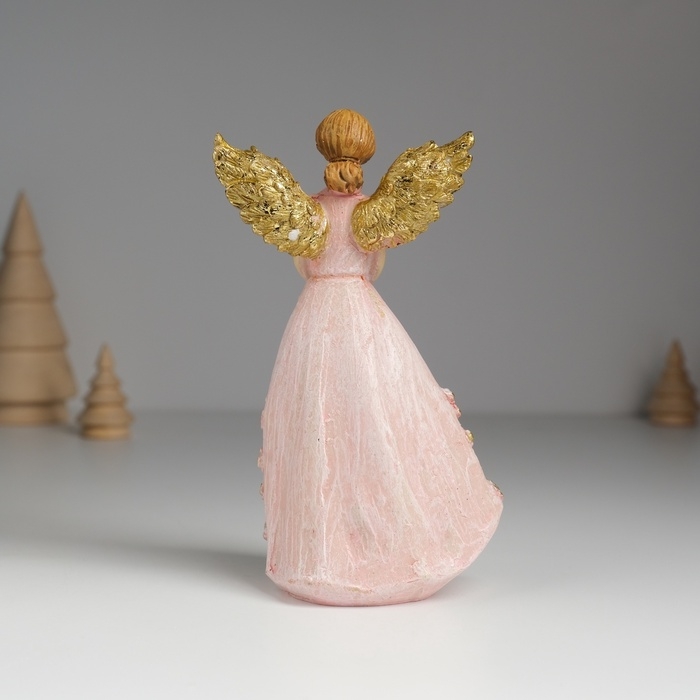 Сувенир полистоун Сувенир полистоун "Ангел с розами на платье" МИКС 7,5х5х14 см