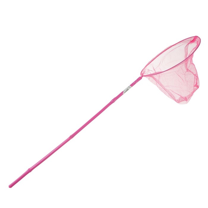 Сачок детский, бамбуковая ручка в горох 60 см, d=25 см, цвета МИКС Сачок детский, бамбуковая ручка в горох 60 см, d=25 см, цвета МИКС