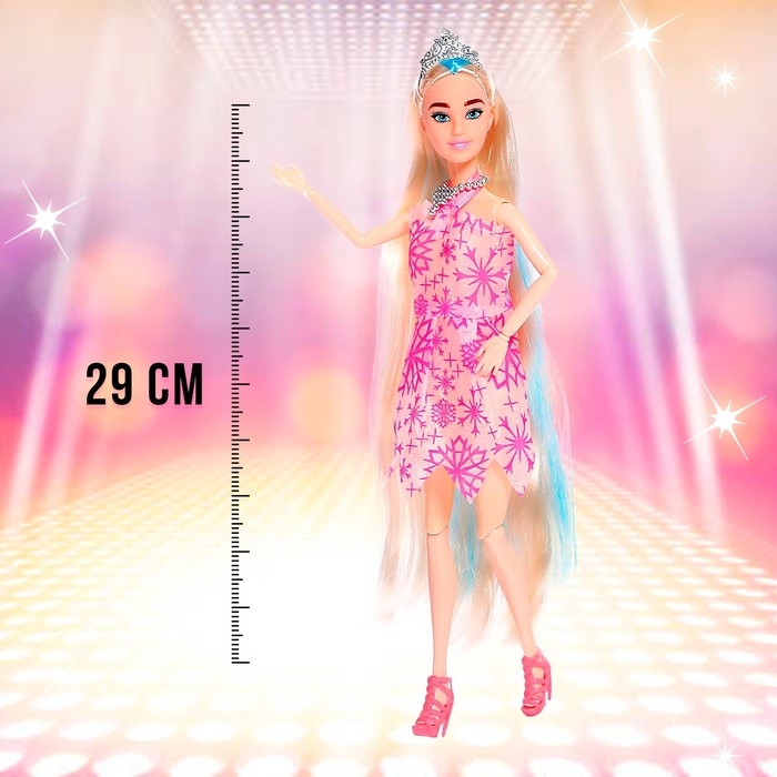 Кукла-модель шарнирная «Оля» в платье, с аксессуарами, МИКС Кукла-модель шарнирная «Оля» в платье, с аксессуарами, МИКС
