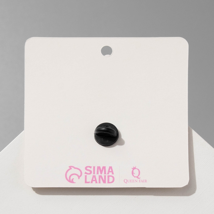 Значок Значок "Котики" влюблённые, цветной в чёрном металле