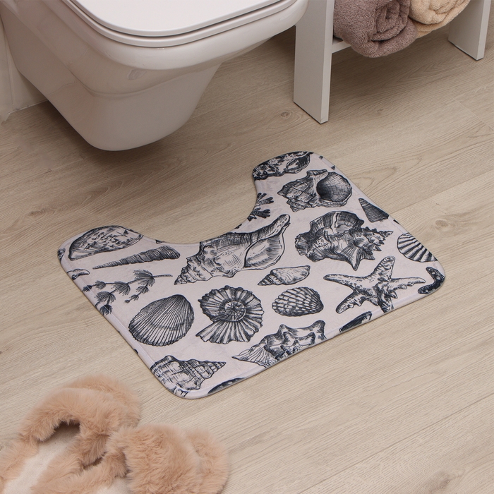 Коврик для ванной Этель Коврик для ванной Этель "Marine life", 50х40 см, велюр