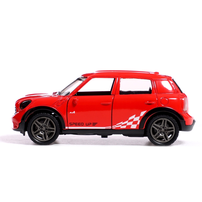 Машина металлическая «Ночные гонки», инерционная, 1:32, открываются двери, звуковые и световые эффекты, цвет красный