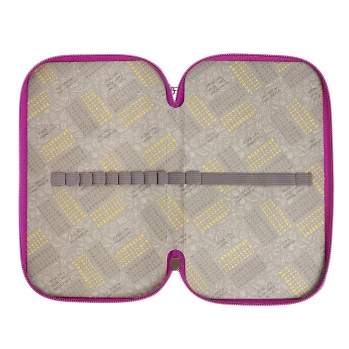 Пенал 2 секции, 125 х 205 х 40 мм, 81П26/2 Calligrata Пенал 2 секции, 125 х 205 х 40 мм, 81П26/2 Calligrata "Цветок" (объемный 3D-рисунок с эффектом металлика)