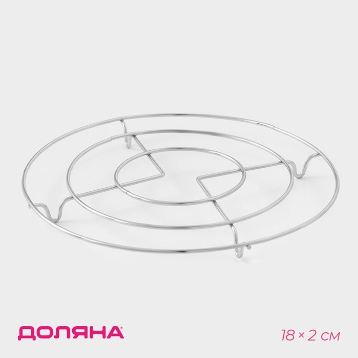 Подставка под горячее на ножках «Круг», 18×18×2 см, цвет хромированный Подставка под горячее на ножках «Круг», 18×18×2 см, цвет хромированный