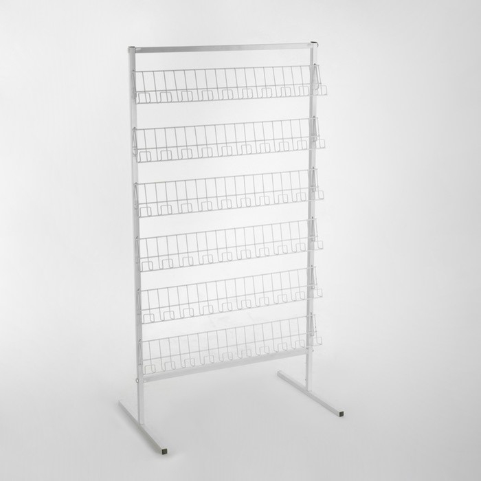Стойка-стеллаж универсальная, 6 прямых полок L=95 цвет белый Стойка-стеллаж универсальная, 6 прямых полок L=95 цвет белый