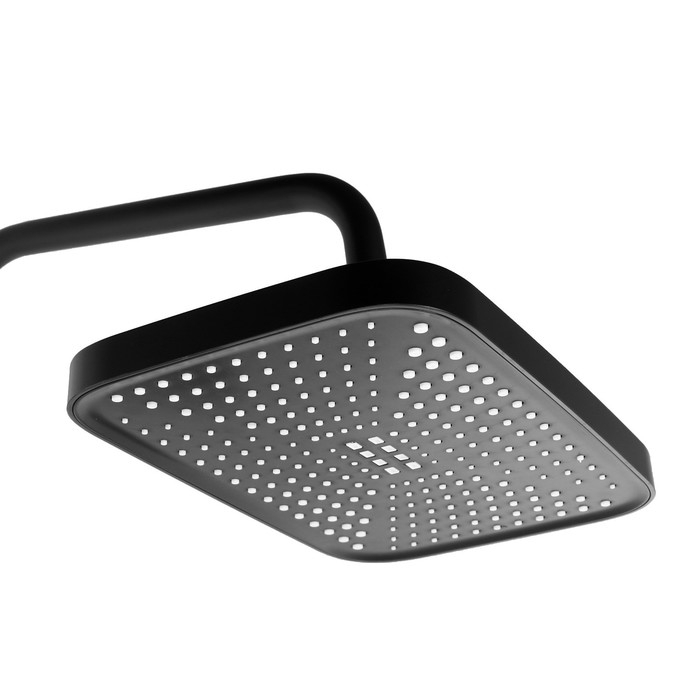 Душевая система ZEIN Z3897, верхняя и ручкая лейка, ПВХ шланг, экран температуры, черная Душевая система ZEIN Z3897, верхняя и ручкая лейка, ПВХ шланг, экран температуры, черная