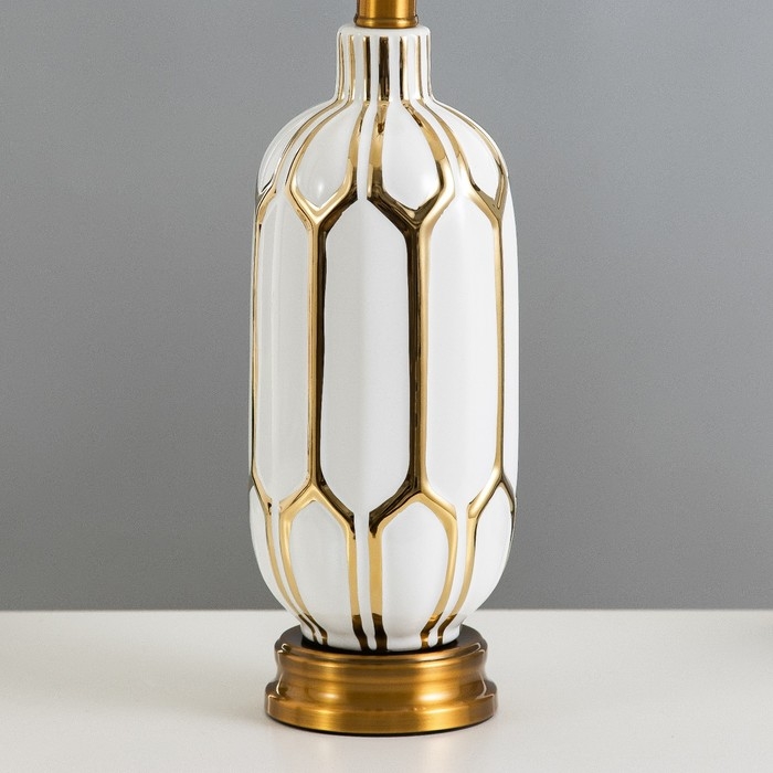 Настольная лампа Настольная лампа "Армандо" Е27 40Вт бело-золотой 28х28х55 см RISALUX