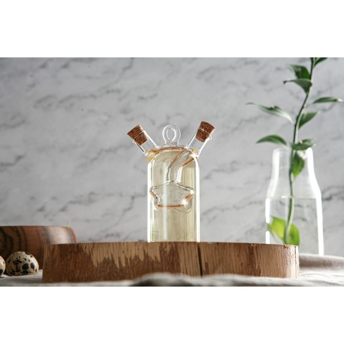 Бутыль стеклянная для соусов и масла 2 в 1 «Фьюжн. Звезда», 8×4,5×11 см Бутыль стеклянная для соусов и масла 2 в 1 «Фьюжн. Звезда», 8×4,5×11 см