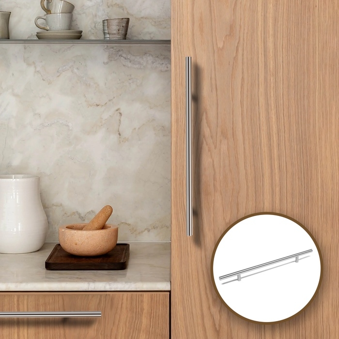 Ручка рейлинг CAPPIO FRIDA, нерж. сталь, d=12 мм, м/о 224 мм, цвет мат. никель