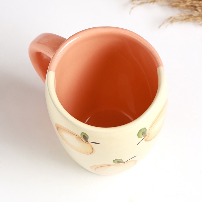 Кружка Кружка "Праздничная" 0,4л / 11,5х9,5см, персиковый поцелуй