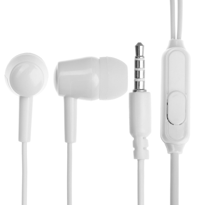 Наушники Exployd EX-HP-1124, вакуумные, микрофон, 102 дБ, 32 Ом, 3.5 мм, 1.2 м, белые Наушники Exployd EX-HP-1124, вакуумные, микрофон, 102 дБ, 32 Ом, 3.5 мм, 1.2 м, белые