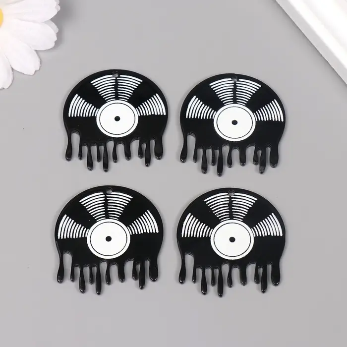 Декор для творчества акрил Декор для творчества акрил "Расплавившаяся пластинка" 4,5х4х0,2 см