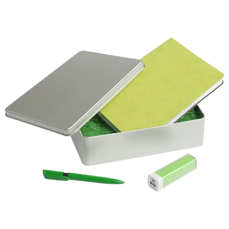 Коробка Pragmax L, прямоугольная, серебристая Коробка Pragmax L, прямоугольная, серебристая