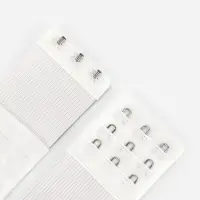 Застёжка для бюстгальтера, удлинитель, 3 ряда 3 крючка, 5&times;10.5 см, 3 шт., белая