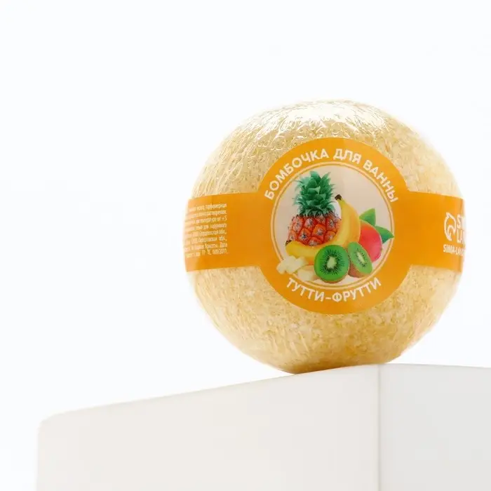 Бомбочка для ванны, 130 г, аромат тутти-фрутти, Кладовая красоты Бомбочка для ванны, 130 г, аромат тутти-фрутти, Кладовая красоты