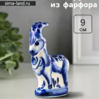 Статуэтка фарфоровая &laquo;Фигурка: Козёл Гор&raquo;, 9 см, гжель
