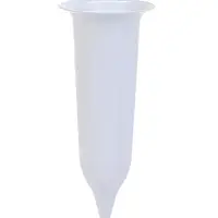 Ваза для цветов с колышком 0,65л d10см h26см, цвет белый