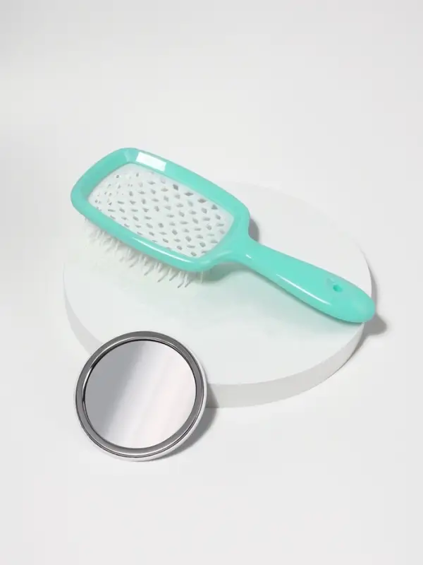 Расческа массажная, с зеркалом Расческа массажная, с зеркалом