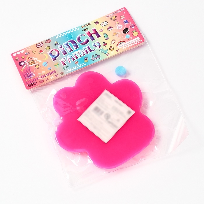 Сквиш антистресс - игрушка «Кошачья лапка», с блёстками, МИКС