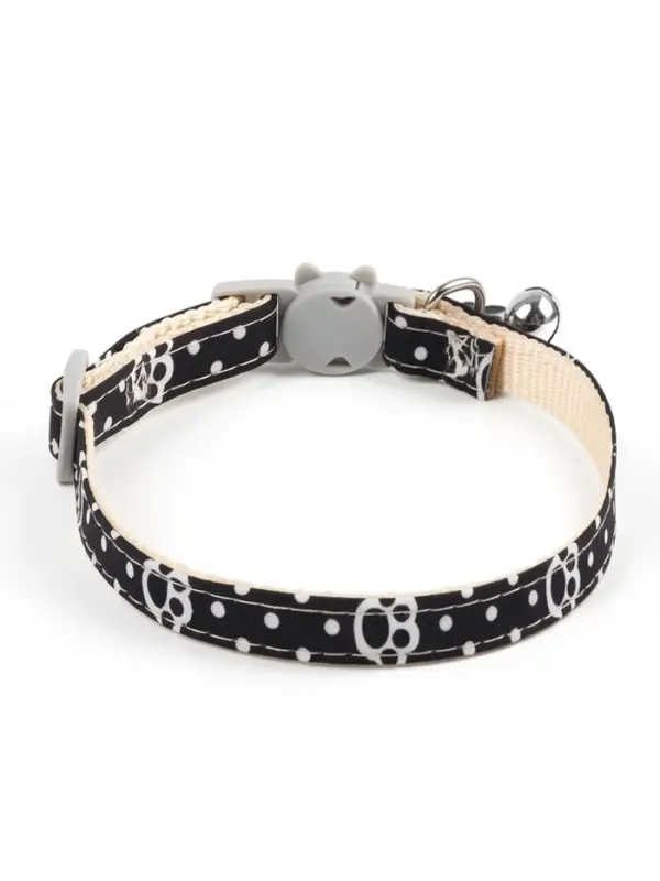 Набор ошейников для кошек &laquo;Лапки&raquo;, 19-32&times;1 см, 2 шт.