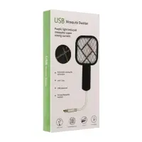Мухобойка Bl-S, электрическая, портативная, Led подсветка, USB, чёрная