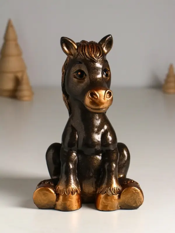 Копилка Копилка "Радостный конь" 20 см, бронза