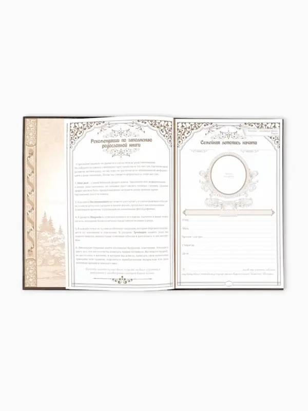 Родословная книга &laquo;Семейная летопись&raquo;, перо, 50 листов, 22&times;31 см