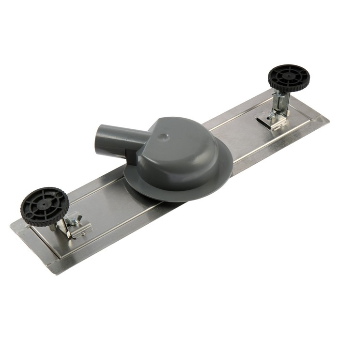 Трап ZEIN engr, c флaнцeм свободного вращ 360°, 7*40 см, d=40/50 мм, нерж сталь, сатин