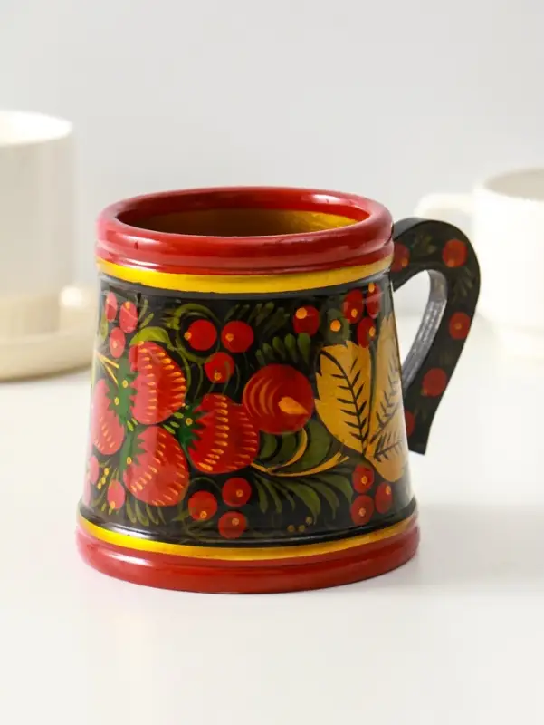 Кружка пивная, хохлома,10*9 см