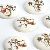 Новый год! Посыпка медальоны сахарная с картинкой микс: &laquo;Снеговички&raquo;, для декора капкейков, торта, напитков, 20 гр