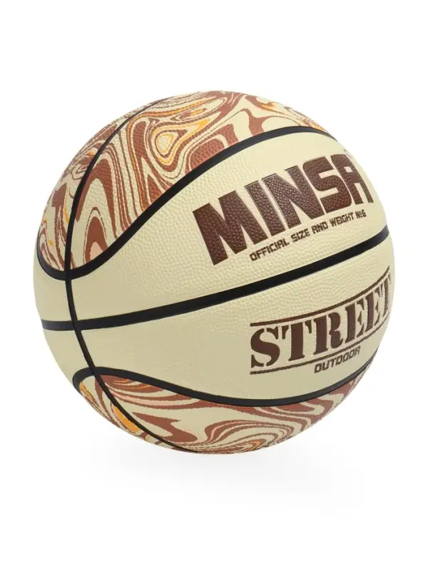 Мяч баскетбольный MINSA Street, клееный, 8 панелей, р. 6, PVC, бутиловая камера