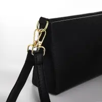 Сумка женская кросс-боди на молнии, 25.5&times;6.5&times;12.5 см, чёрная