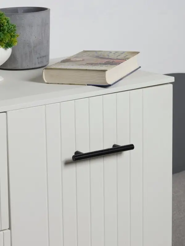 Ручка рейлинг ТУНДРА, облегчённая, d=12 мм, м/о 96/150 мм, внеш ножка, цвет черный