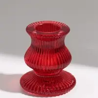 Подсвечник стеклянный &laquo;Фридрих&raquo;, 5&times;5&times;6 см, d=2.2 см