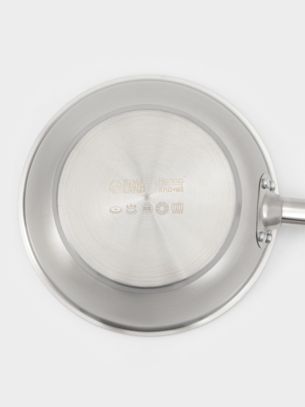 Сковорода d=24 см, h=6 см, толщина стенки 0,6 мм, индукция, дно al+fe+al