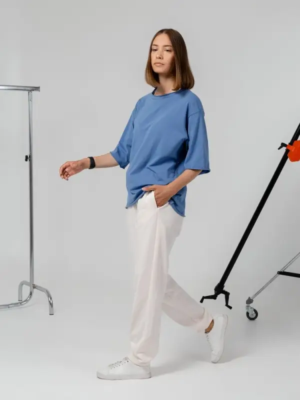 Футболка оверсайз Vozduh 2.0, синяя, размер XS/S Футболка оверсайз Vozduh 2.0, синяя, размер XS/S