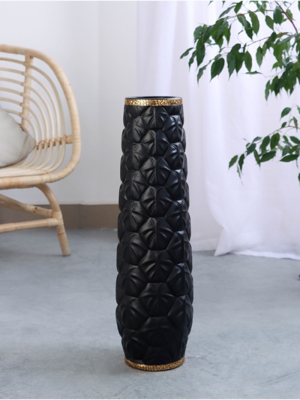 Ваза керамика напольная Ваза керамика напольная "Хадвин" 60х13 см, чёрный