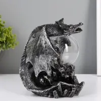 Плазменный шар 7421135G черный с серебряной патиной 15&times;15&times;17.5 см