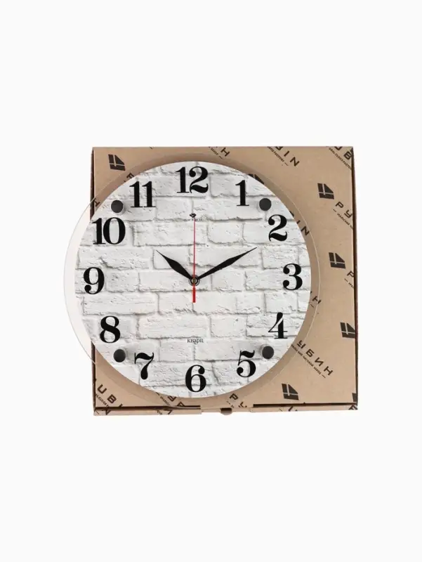 Часы настенные интерьерные &laquo;Кирпичи&raquo;, d=30 см, бесшумные