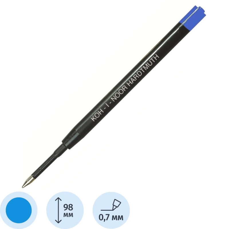 Стержень шариковый 98мм Koh-I-Noor 0,8 мм 4441, синий 4441E01002KSRU