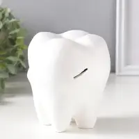 Копилка для денег &laquo;Зуб&raquo;, гипс, белый, 13&times;14&times;19 см