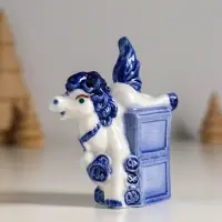 Сувенир керамика "Лошадка денежная" бело-синий МИКС 7,1х3,1х9 см Сувенир керамика "Лошадка денежная" бело-синий МИКС 7,1х3,1х9 см