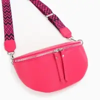 Сумка женская кросс-боди на молнии, 26&times;10&times;16 см, фуксия